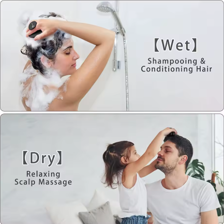 Silikon Schampo Borste Hårbotten Massage
